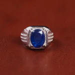 انگشتر یاقوت کبود مردانه کد 21901