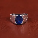 انگشتر یاقوت کبود مردانه کد 21903