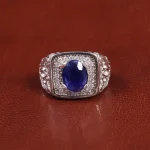 انگشتر یاقوت کبود مردانه کد 21906