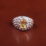 انگشتر سیترین مردانه کد 21923