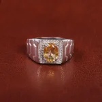 انگشتر سیترین مردانه کد 21924