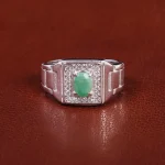 انگشتر زمرد مردانه کد 21927