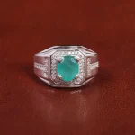 انگشتر زمرد مردانه کد 21929