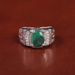 انگشتر زمرد مردانه کد 21931