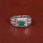 انگشتر زمرد مردانه کد 21933