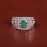 انگشتر زمرد مردانه کد 21934