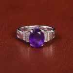 انگشتر آمیتیست مردانه کد 21937