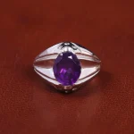 انگشتر آمیتیست مردانه کد 21938