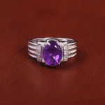 انگشتر آمیتیست مردانه کد 21940