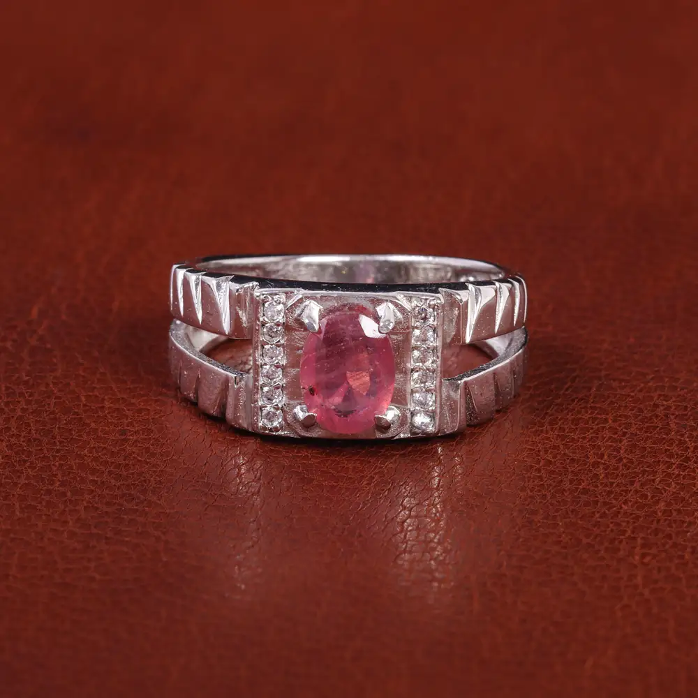 انگشتر یاقوت سرخ مردانه کد 21944