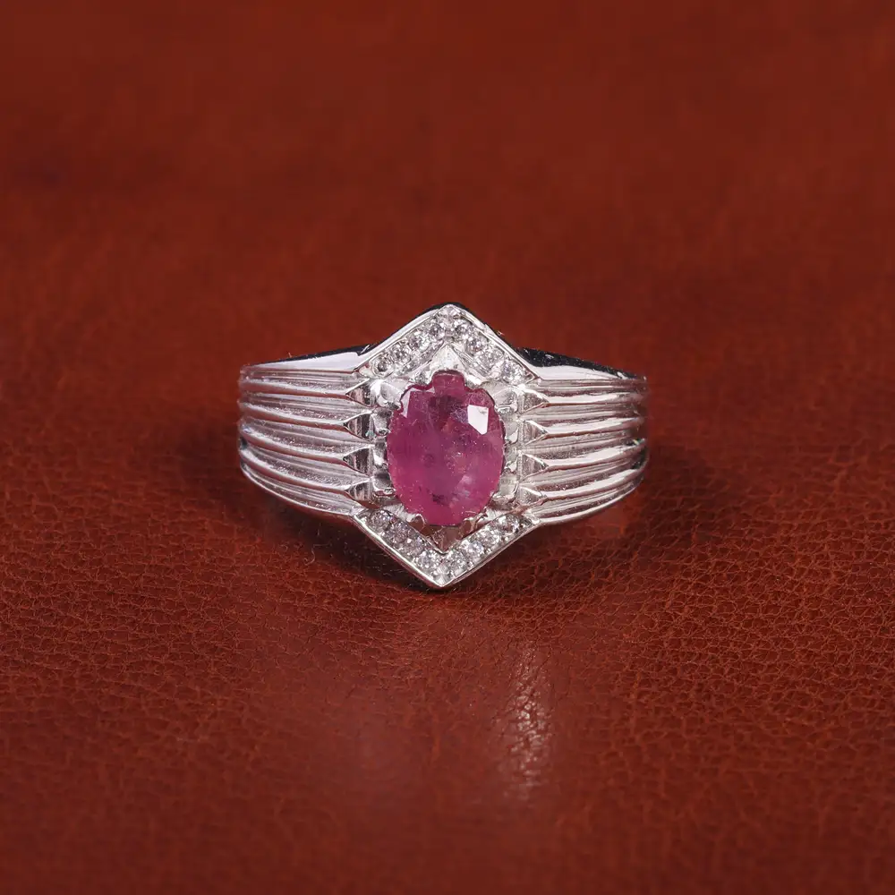 انگشتر یاقوت سرخ مردانه کد 21947