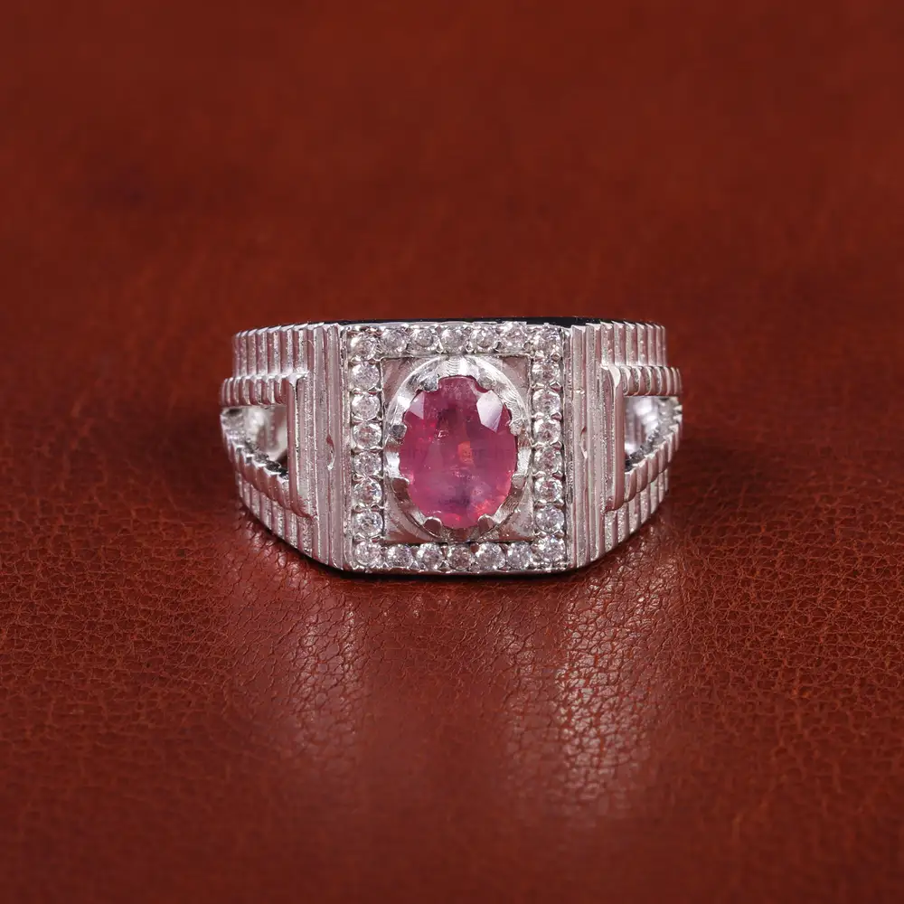 انگشتر یاقوت سرخ مردانه کد 21949