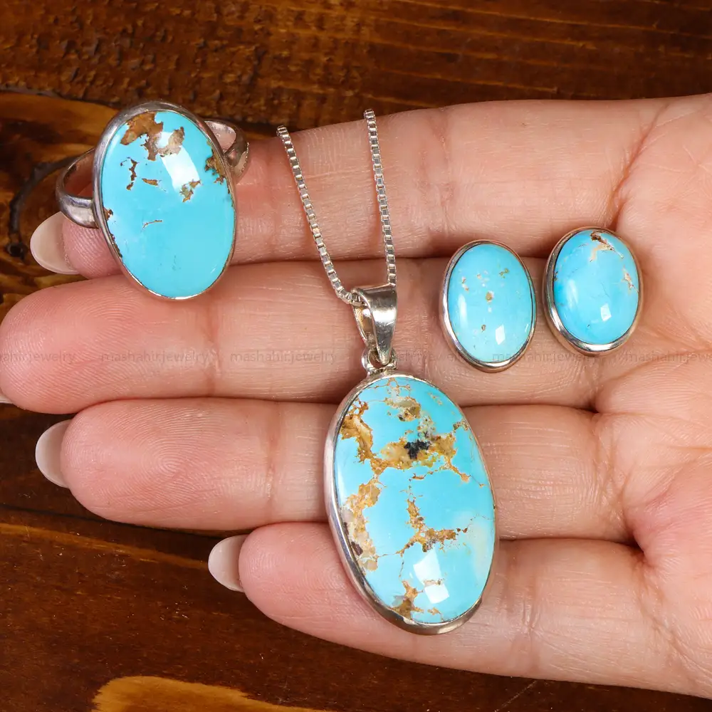 نیم ست فیروزه زنانه کد 21968