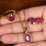 نیم ست یاقوت سرخ زنانه کد 21980