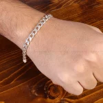 دستبند نقره مردانه کد 22089