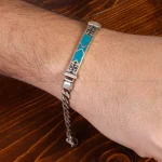 دستبند نقره مردانه کد 22090