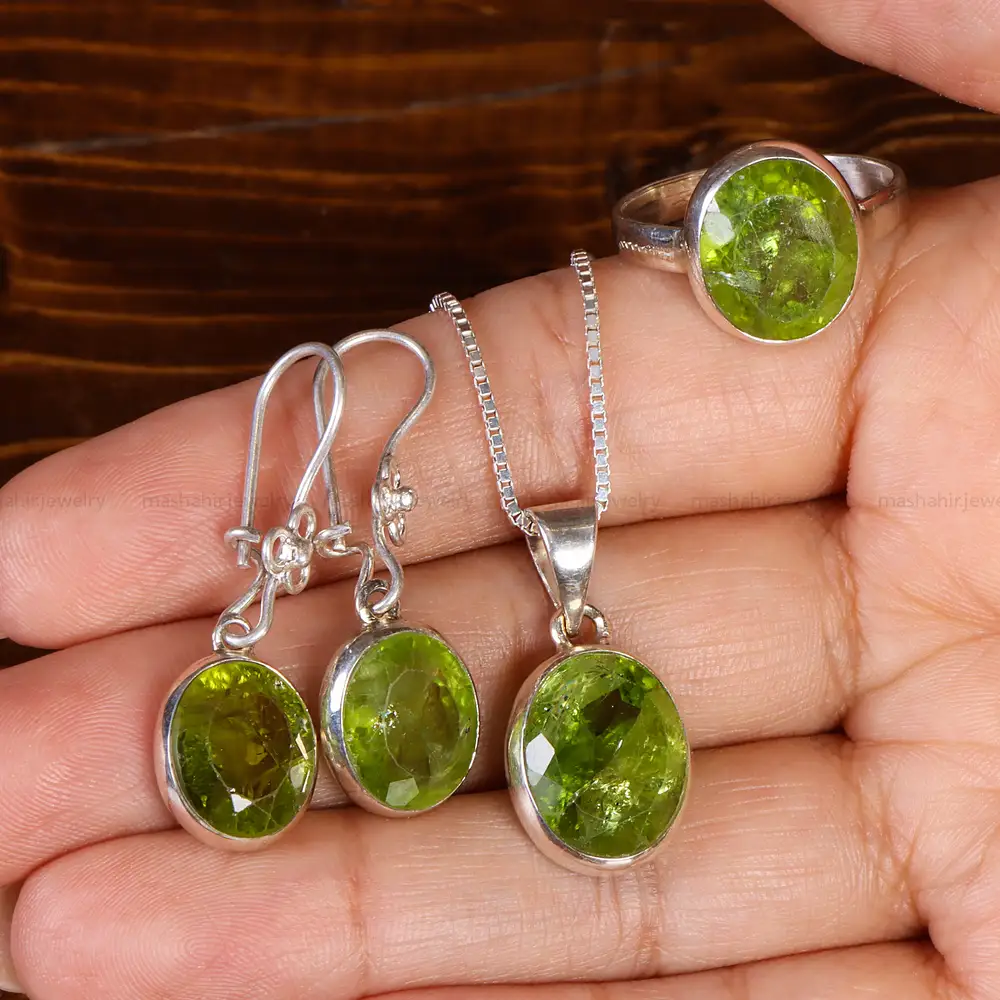 نیم ست زبرجد زنانه کد 22101