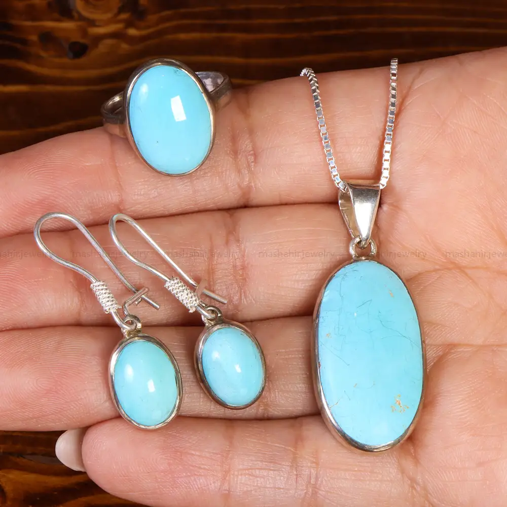 نیم ست فیروزه زنانه کد 22111