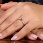 انگشتر یاقوت کبود زنانه کد 22140