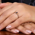 انگشتر یاقوت کبود زنانه کد 22143