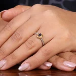 انگشتر یاقوت کبود زنانه کد 22152