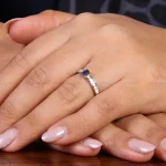 انگشتر یاقوت کبود زنانه کد 22154