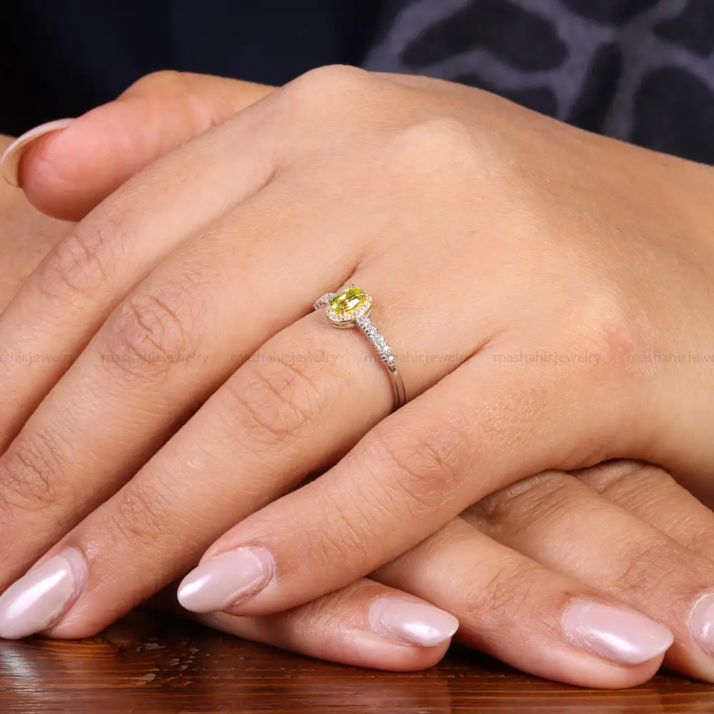 انگشتر زبرجد زنانه کد 22170