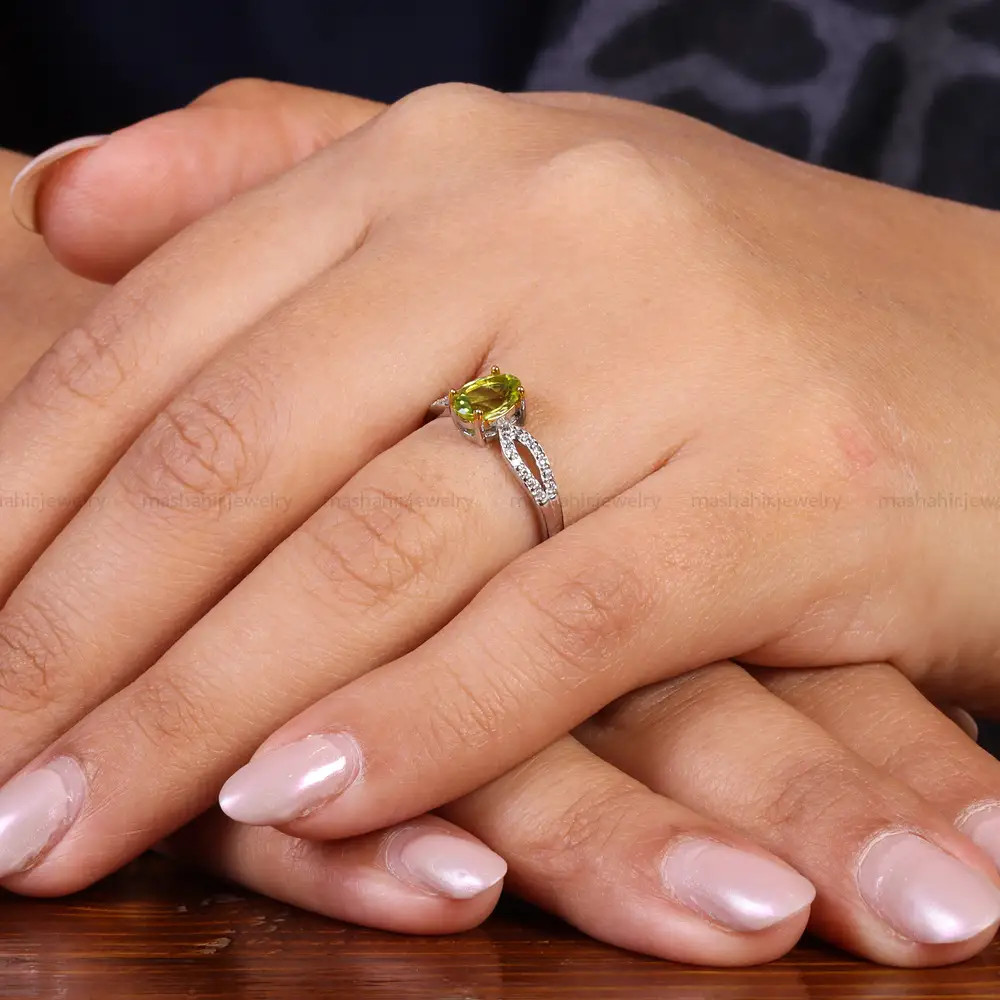 انگشتر زبرجد زنانه کد 22174