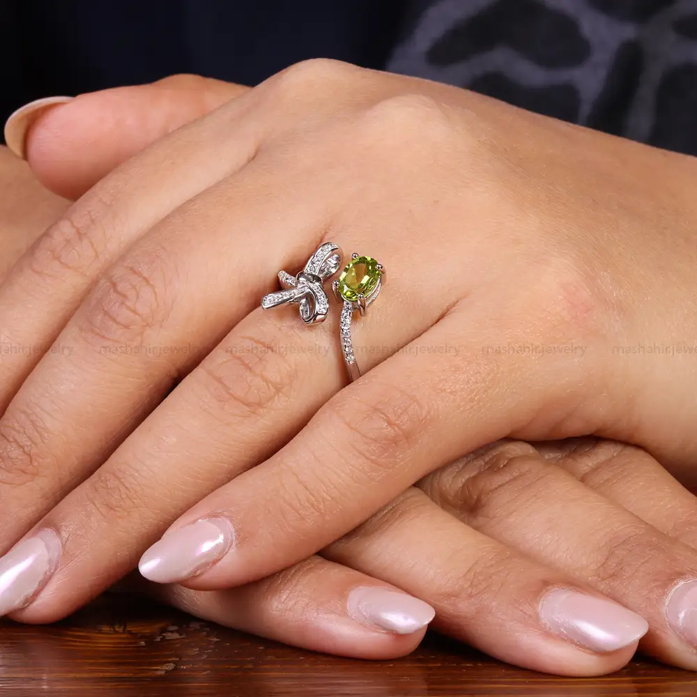 انگشتر زبرجد زنانه کد 22175