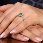 انگشتر زمرد زنانه کد 22183