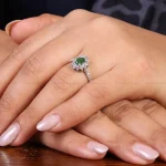 انگشتر زمرد زنانه کد 22184