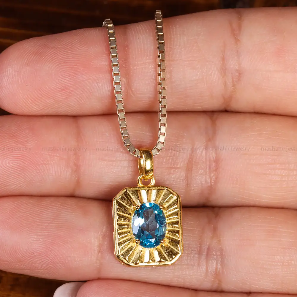 گردنبند توپاز زنانه کد 22187