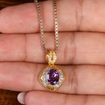 گردنبند آمیتیست زنانه کد 22188