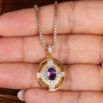 گردنبند آمیتیست زنانه کد 22189