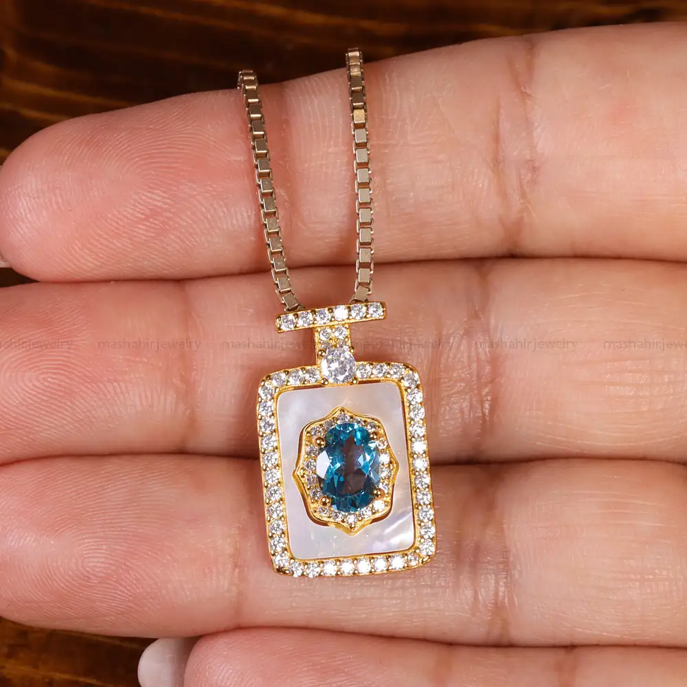 گردنبند توپاز زنانه کد 22194