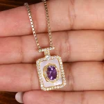 گردنبند آمیتیست زنانه کد 22195