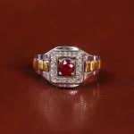 انگشتر یاقوت سرخ مردانه کد 22223