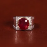 انگشتر یاقوت سرخ مردانه کد 22225