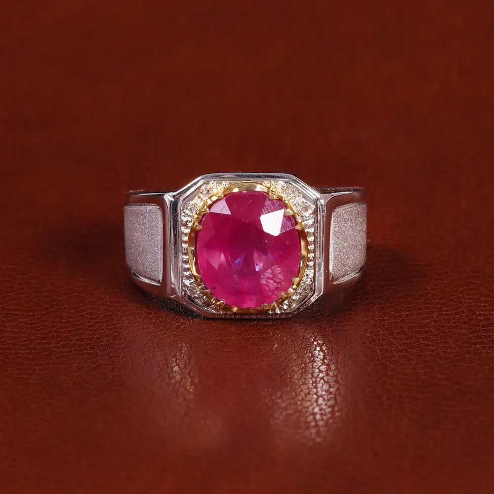 انگشتر یاقوت سرخ مردانه کد 22226