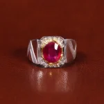 انگشتر یاقوت سرخ مردانه کد 22227