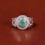 انگشتر زمرد مردانه کد 22278