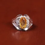 انگشتر سیترین مردانه کد 22284