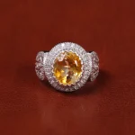 انگشتر سیترین مردانه کد 22285