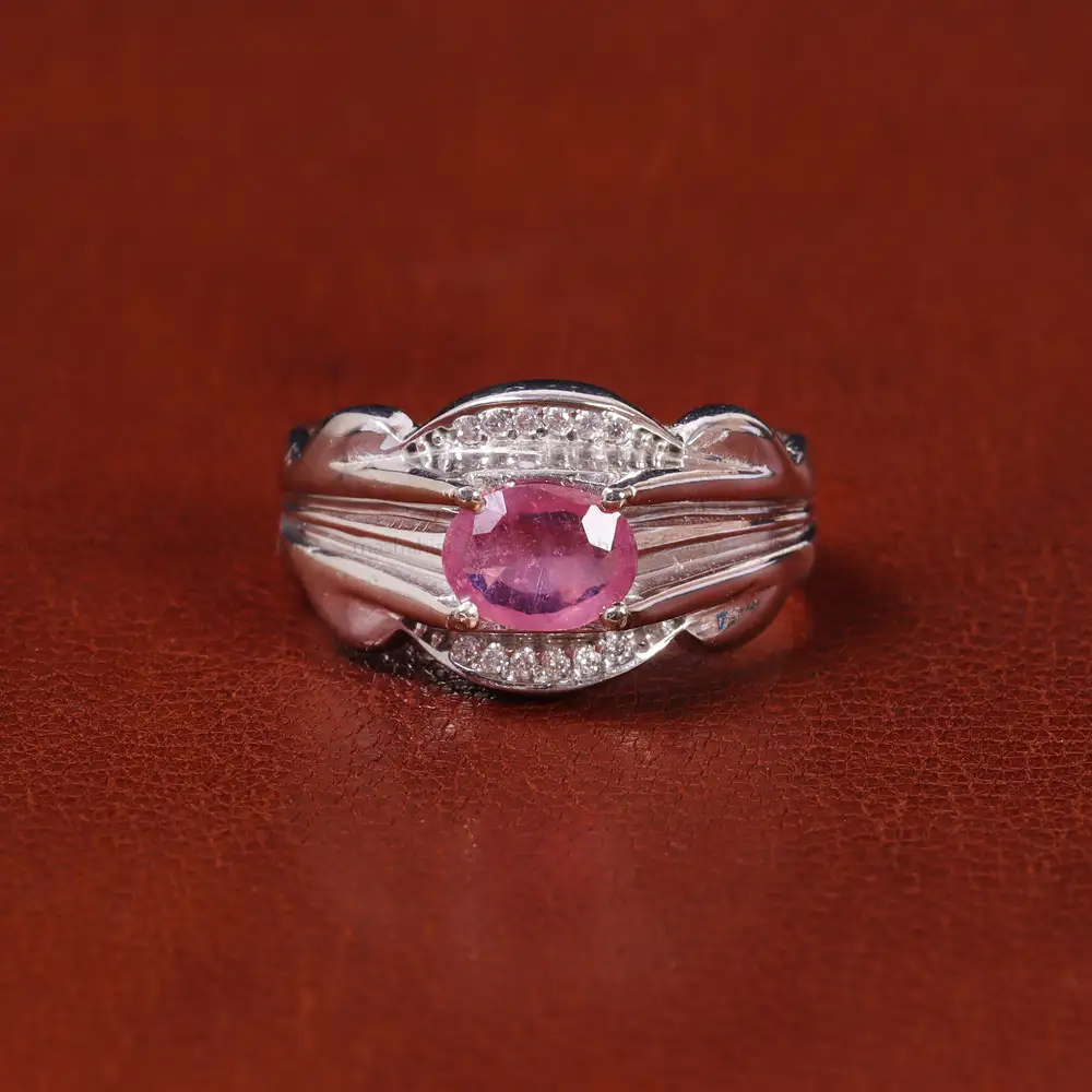 انگشتر یاقوت سرخ مردانه کد 22287