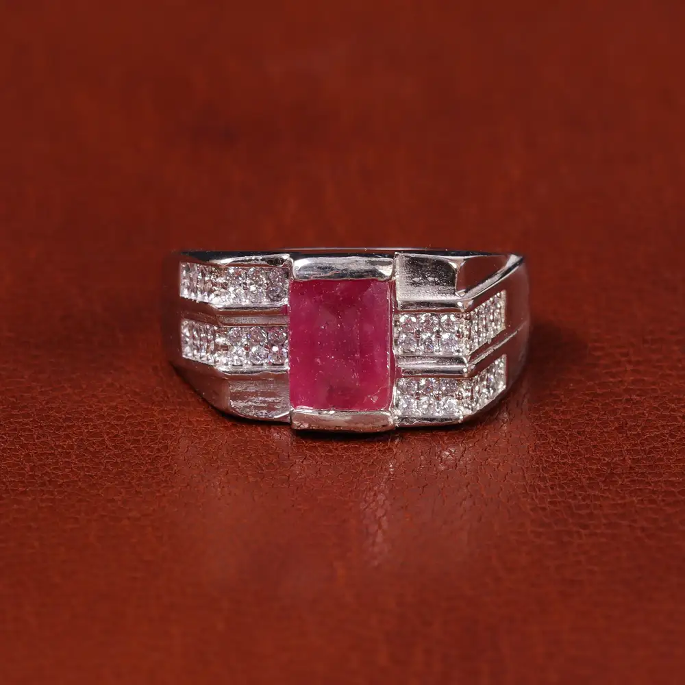 انگشتر یاقوت سرخ مردانه کد 22288