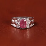 انگشتر یاقوت سرخ مردانه کد 22289