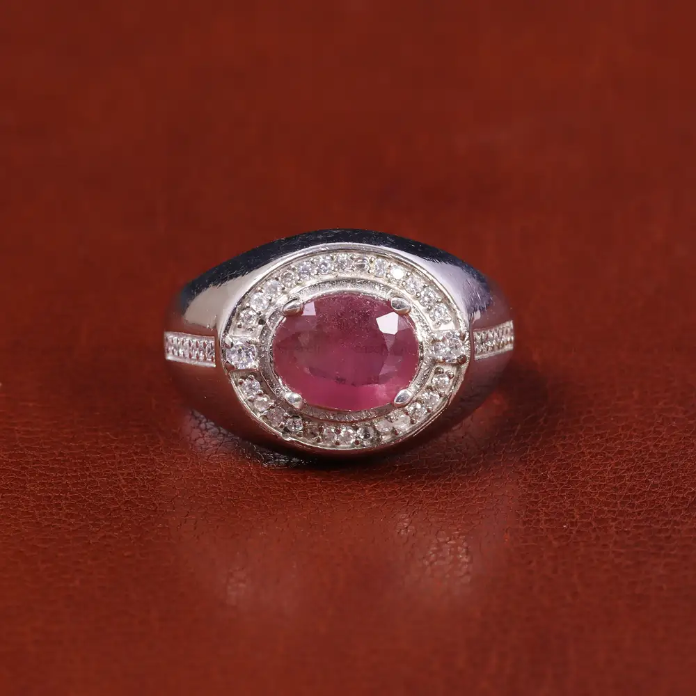 انگشتر یاقوت سرخ مردانه کد 22290