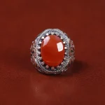 انگشتر عقیق یمن مردانه کد 22292