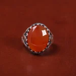 انگشتر عقیق یمن مردانه کد 22294