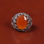 انگشتر عقیق یمن مردانه کد 22300